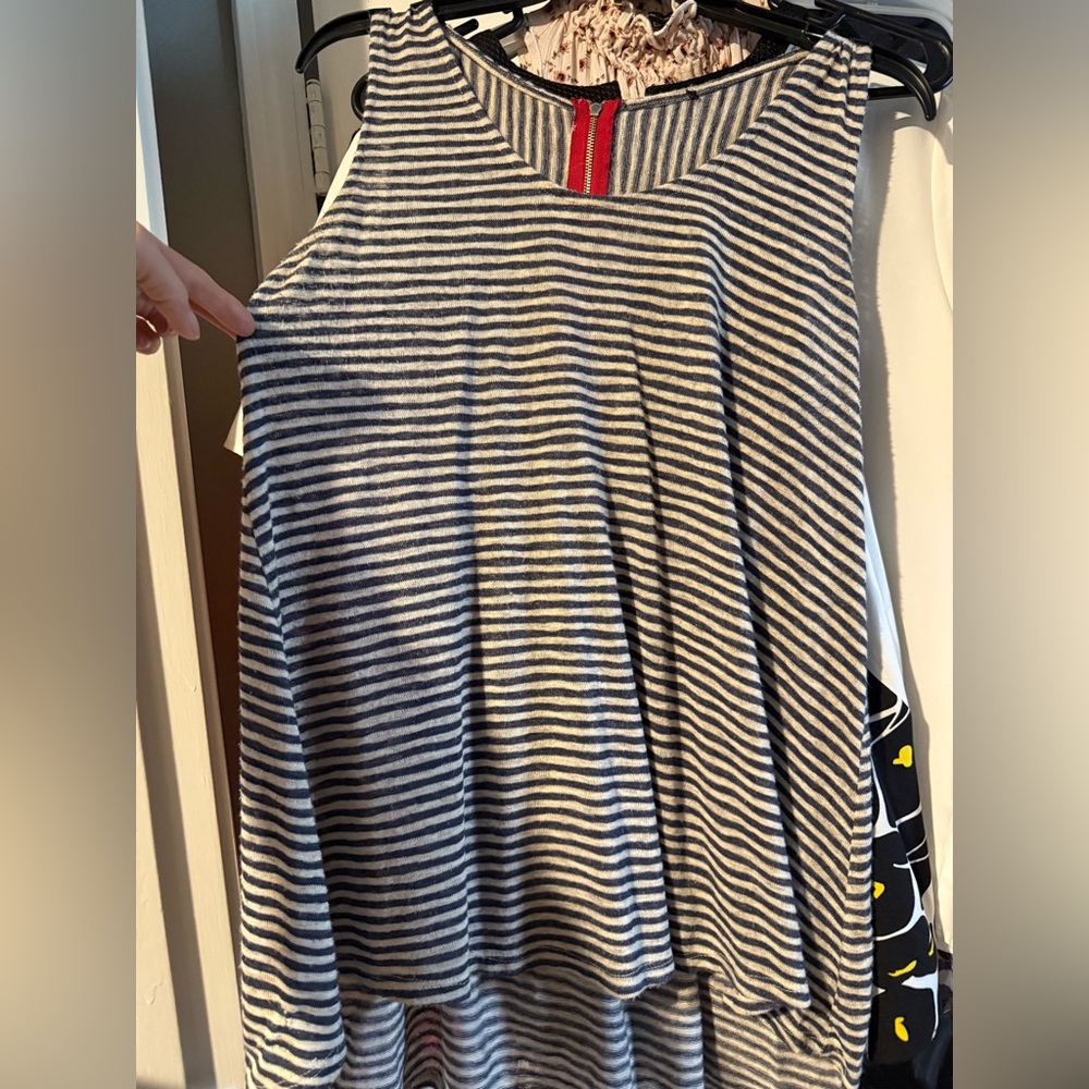 Striped Navy and cream Tank Top - Classic Summer Layering